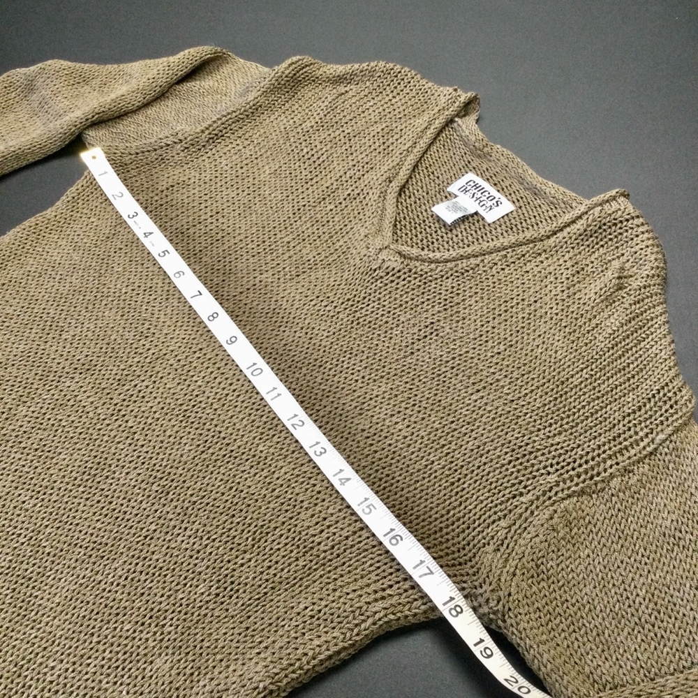 Women's Chico's Design Brown Sweater Size 1 - Picture 4 of 10